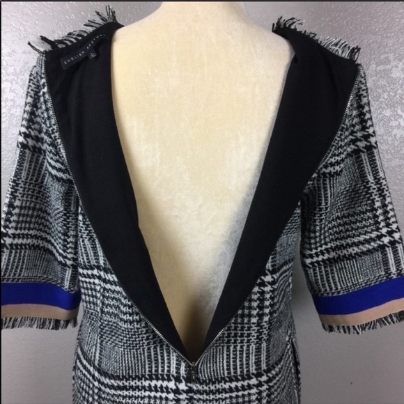 English Factory Herringbone Tweed Lined Dress Size 8 Retail Value $168 SALE - Picture 6 of 9
